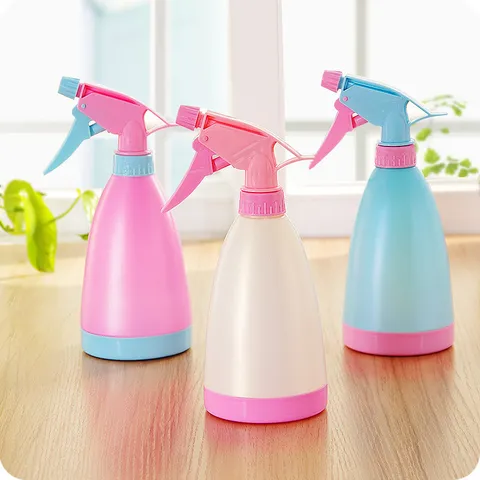 Hand Press Plant Watering Can Candy Color Garden Sprayer Plastic Spray Bottle For Flower Cleaning Home Gardening Tool