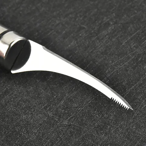 Stainless Steel Shrimp Deveiner Tool Kitchen Seafood Peeler Curved Serrated Blade Ergonomic Handle Cleaning Gadget