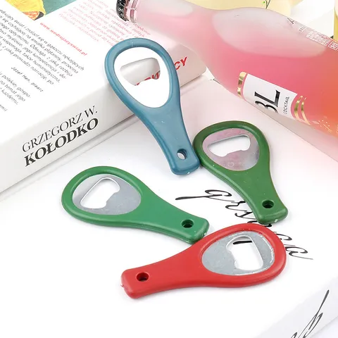 Portable Beer Bottle Opener Creative Plastic Cap Lifter Handheld Kitchen Bar Tool With Convenient Hanging Hole