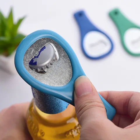 Portable Beer Bottle Opener Creative Plastic Cap Lifter Handheld Kitchen Bar Tool With Convenient Hanging Hole