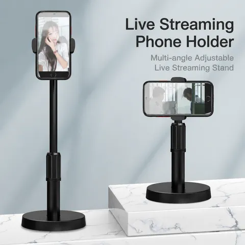 Support de Téléphone de Bureau Multifonctionnel Support de Table Réglable pour Diffusion en Direct Smartphone Bureau
