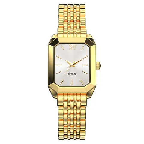 Luxus Damen Quarzuhr Rechteckige Legierung Stahlband Mode Einfache Damen Armbanduhr Mit Römischen Ziffern Studenten Uhr