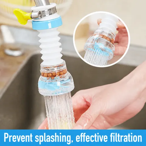 Prolunga per Rubinetto da Cucina Antischizzo Risparmio Idrico Spruzzatore Girevole Estensibile Filtro Ugello Accessorio Universale per Lavello