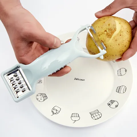 Stainless Steel Double Head Peeler Multi Functional Kitchen Tool For Fruit And Vegetable Potato Peeler