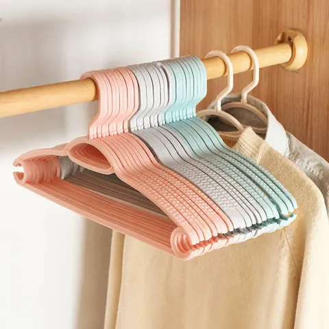 Household Plastic Clothes Hanger Traceless Non-Slip Seamless Wardrobe Storage Rack Nordic Style Clothes Drying Hangers