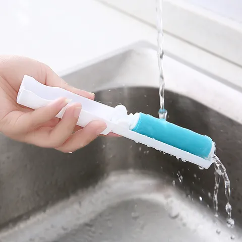 Portable Washable Foldable Lint Roller Clothes Dust Hair Remover Plastic Reusable Sticky Roller For Home Daily Cleaning