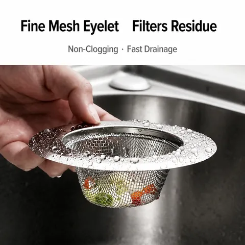 Stainless Steel Kitchen Sink Strainer Anti Clogging Drain Filter Basket For Kitchen Bathroom Waste Catcher Home Tool