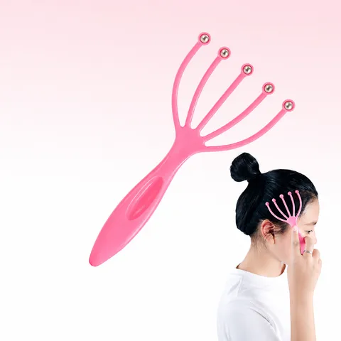 Five Claw Head Massager Manual Scalp Relaxer With Metal Rolling Balls Portable Hair Washing Brush Relaxation Tool
