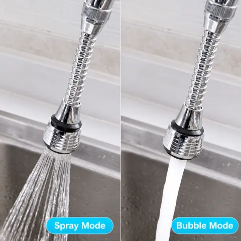Prolunga per Rubinetto da Cucina in Acciaio Inossidabile Antischizzo Risparmio Idrico Ugello Filtro Rubinetto Soffione Regolabile