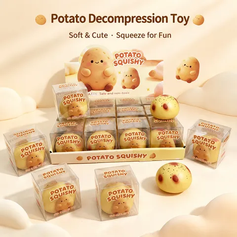 DIY Handmade Potato Squishy Toy Slow Rebound Cute Decompression Stress Relief Toy Fidget Toy Novelty Sensory Toy