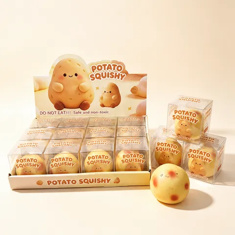 DIY Handmade Potato Squishy Toy Slow Rebound Cute Decompression Stress Relief Toy Fidget Toy Novelty Sensory Toy