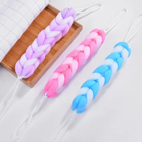Esponja de Baño Larga Luffa Exfoliante Fregador Corporal Red de Ducha Con Cordón Colgante