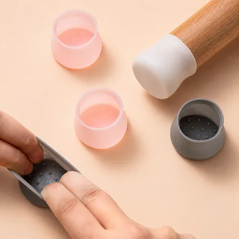 Silicone Table Chair Leg Covers Non Slip Furniture Feet Protectors Silent Floor Protection Caps Round Silicone Caps