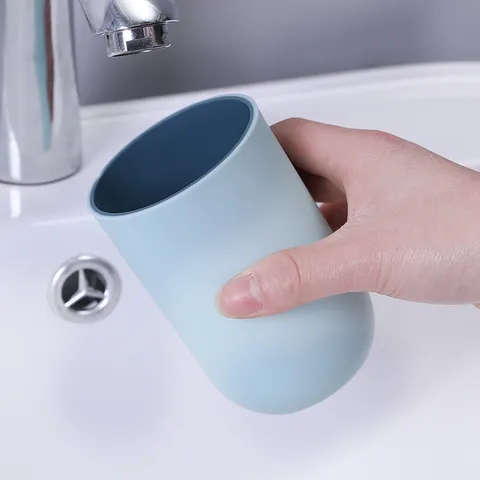 Simple Plastic Mouthwash Cup Household Portable Toothbrush Cup Creative Cute Couple Water Cup Bathroom Gargle Cup
