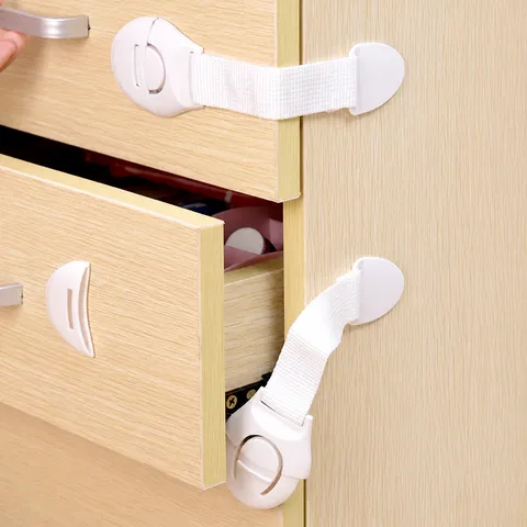 Baby Safety Lock Multi-Function Adjustable Length Strap Drawer Cabinet Protection Plastic Webbing Child Safety Lock