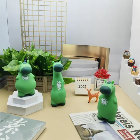 Green Horse Squishy Toy Slow Rebound Decompression Novelty Funny Donkey Stress Relief Toy With Color Box Packaging