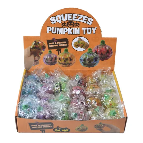 Halloween Pumpkin Squishy Toy Slow Rising Squeeze Sensory Fidget Toy Stress Relief Novelty Party Gift
