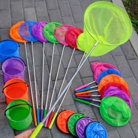 Filet de Pêche Rétractable pour Enfants Filet de Capture d'Insectes Jouet de Capture de Papillons en Plein Air Jouet de Plage