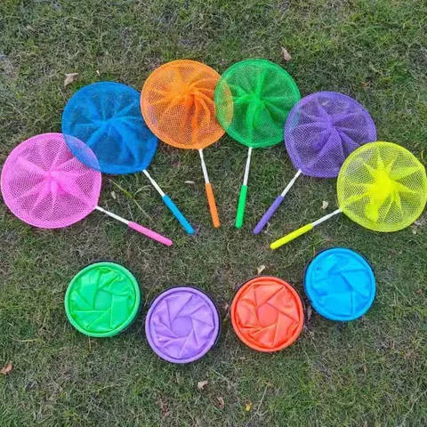 Filet de Pêche Rétractable pour Enfants Filet de Capture d'Insectes Jouet de Capture de Papillons en Plein Air Jouet de Plage
