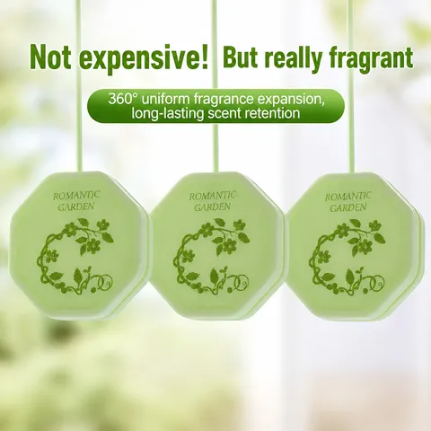 Wardrobe Aromatherapy Tablet Long Lasting Air Freshener Car Scent Hanging Fragrance Piece Peach Green Tea Home Decor