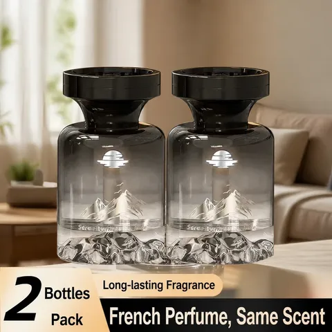 Car Aromatherapy Bottle Long Lasting Fragrance Air Freshener Glass Bottle With Landscape Car And Home Decor
