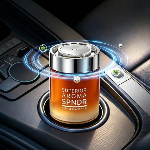 Car Aromatherapy Long Lasting Fragrance Deodorization Air Freshener Gradient Glass Bottle With Metal Lid Interior Decor