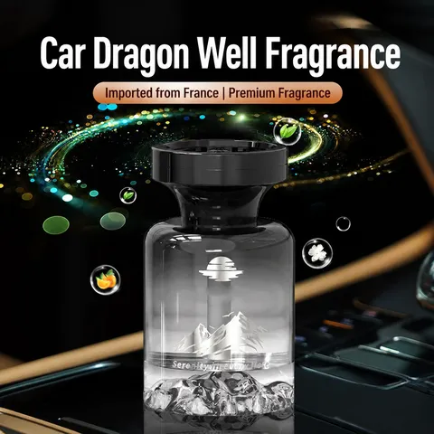 Car Aromatherapy Bottle Long Lasting Fragrance Air Freshener Glass Bottle With Landscape Car And Home Decor