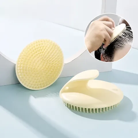 Siliconen Hoofdhuid Massageborstel Shampoo Borstel met Zachte Haren voor Haarwas Ideaal voor onder de Douche