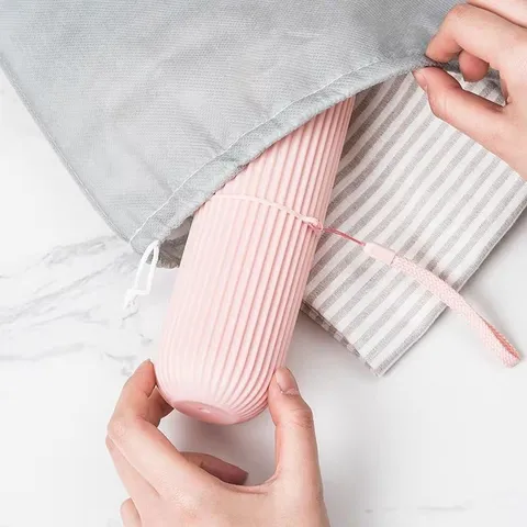 Bicchiere Portatile da Viaggio in Plastica per Spazzolino Set per Collutorio Scatola di Immagazzinaggio