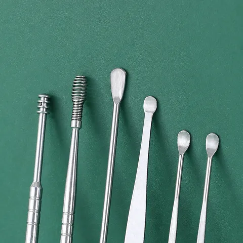 Stainless Steel Ear Wax Removal Tool Set Portable Ear Picker With PU Leather Case And Box