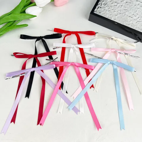 Fabric Ribbon Bows T Tie Swallowtail Streamers DIY Christmas Tree Wreath Garland Hanging Decoration Craft Accessories