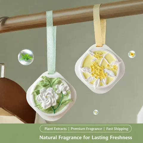 Plaster Aromatherapy Pendant Solid Perfume Wardrobe Air Freshener Car Hanging Scented Tablet Home Decor