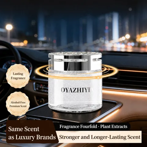 Car Air Freshener Solid Balm Quicksand Glass Bottle Hollow Metal Lid Long Lasting Deodorizer Car And Home Aromatherapy Fragrance