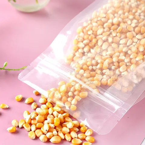 Acht Seiten Siegel Standbeutel Klar Lebensmittelecht Wiederverwendbare Ziplock Beutel Für Getreide Süßigkeiten Snack Lagerung Transparente Kunststoff Verpackungsbeutel