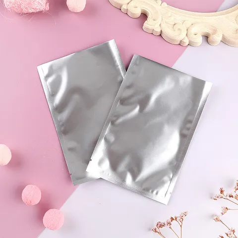 Matte Aluminiumfolie Flache Verpackung Tasche Dreiseitig Versiegelt Open Top Vakuumbeutel Mylar Taschen Fur Lebensmittel Maske Tee Lagerung