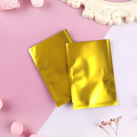Matte Aluminiumfolie Flache Verpackung Tasche Dreiseitig Versiegelt Open Top Vakuumbeutel Mylar Taschen Fur Lebensmittel Maske Tee Lagerung