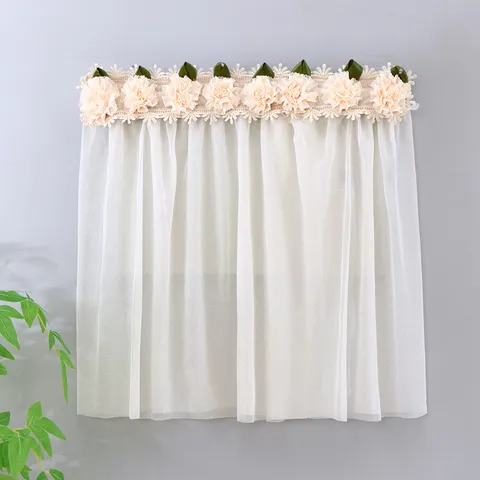 Electric Meter Box Cover Decorative Dustproof Curtains Lace Mesh Floral Wall Art Shield Box Cover Home Decor