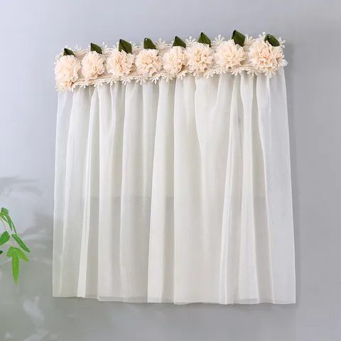 Electric Meter Box Cover Decorative Dustproof Curtains Lace Mesh Floral Wall Art Shield Box Cover Home Decor