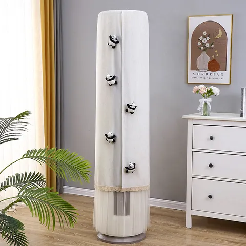 Copertura per Condizionatore Cilindrica Verticale Custodia Protettiva Antipolvere Con Motivo Panda Nuvola Floreale Decorazione per la Casa