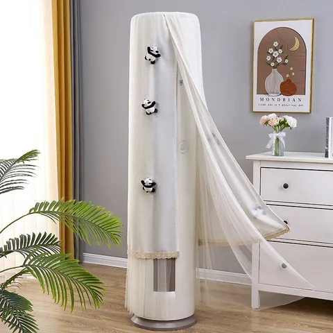 Copertura per Condizionatore Cilindrica Verticale Custodia Protettiva Antipolvere Con Motivo Panda Nuvola Floreale Decorazione per la Casa