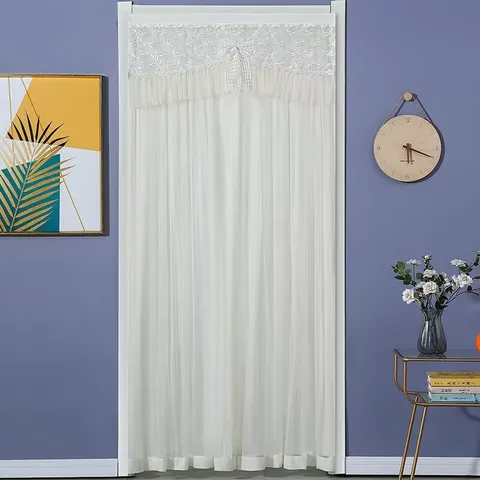 Princess Style Lace Door Curtain Bedroom Living Room Divider Half Curtain Bowknot Shading Curtain