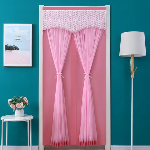Home Decorative Lace Door Curtain Mesh Anti-Mosquito Partition Curtain Bedroom