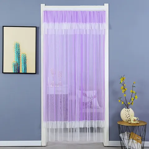 Tenda per Porta Antizanzare in Pizzo con Motivo Floreale Botanico Tulle di Lusso Leggero per Camera da Letto Soggiorno Cucina