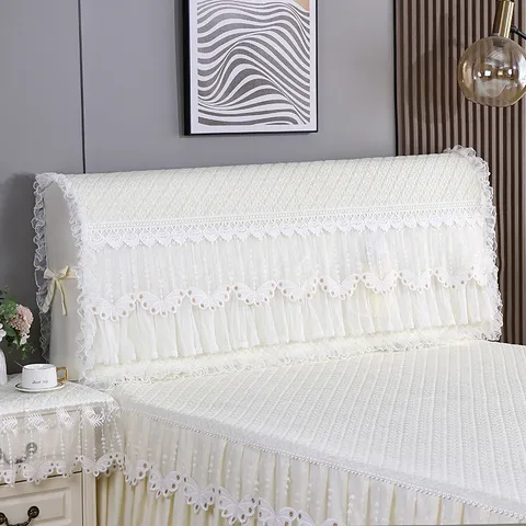 Arredamento Casa Fodera Trapuntata per Testata Letto Pizzo Ricamo Farfalla Copertura Protettiva Antipolvere Per Letto Legno Pelle
