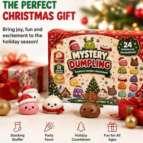 Weihnachten Knödel Adventskalender Blindbox Cartoon Quetschspielzeug Stressabbau Süße Geschenkbox Festliche Feiertag Party Deko Für Kinder Erwachsene