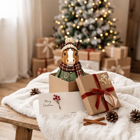 Adornos de Resina para Estante de Navidad Retro Animales de Dibujos Animados Papá Noel Piernas Colgantes Decoración Hogar Regalo