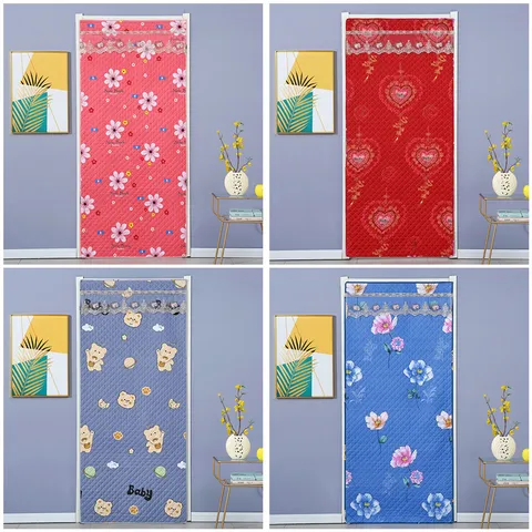 Verdickter Thermischer Isoliertürvorhang Winter Winddicht Warmer Trennvorhang Für Schlafzimmer Wohnzimmer Heimtextilien