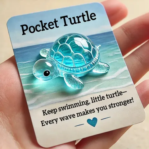 Pocket Hug Resin Figurine With Inspirational Greeting Card Encouragement Gift For Friends Family Heartwarming Animal Ornament