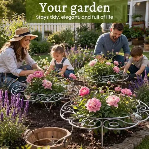 Massiv Eisen Pflanzenstütze Blumenförmig Garten Rankgitter Für Kletterpflanzen Außen Metall Pflanzenstab Pfingstrose Stützrahmen