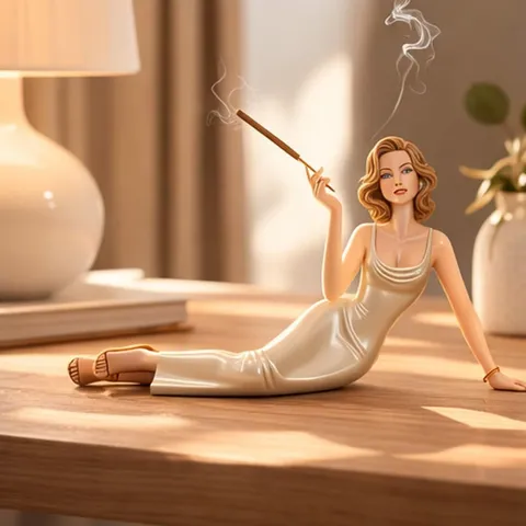 Handgefertigte Harz Aroma Statue Moderne Abstrakte Elegante Frau Figur Skulptur Für Home Wohnzimmer Schlafzimmer Arbeitszimmer Desktop Dekor Aromatherapie Weihrauch Halter Geschenk